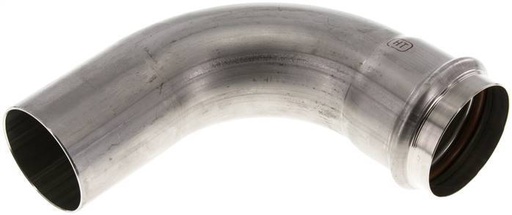 [F29XG] Accesorio a presión codo de 90 grados - 54 mm hembra y 54 mm macho - Acero inoxidable