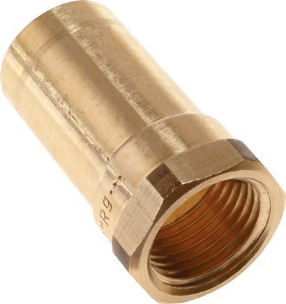 [F29YJ] Perskoppeling - 15mm Buiseinde & Rp 3/8'' Persmof - Koperlegering