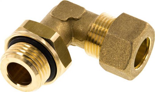 [F29ZT] 14mm & G1/2'' Brass Elbow Compression Fitting with Male Threads 89 bar NBR Adjustable DIN EN 1254-2