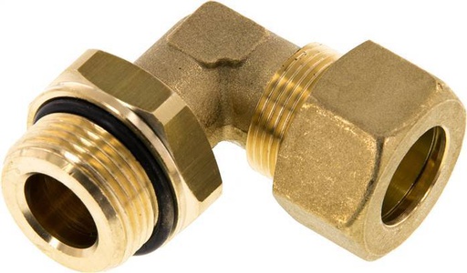 [F29ZV] 18mm & G3/4'' Brass Elbow Compression Fitting with Male Threads 67 bar NBR Adjustable DIN EN 1254-2