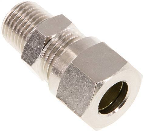 [F2A3X] 10L & R1/4'' Nickel plated Brass Straight Cutting Fitting with Male Threads 115 bar ISO 8434-1