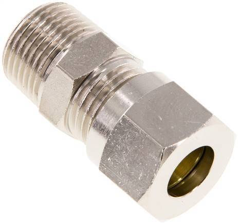 [F2A3Y] 10L & R3/8'' Nickel plated Brass Straight Cutting Fitting with Male Threads 115 bar ISO 8434-1