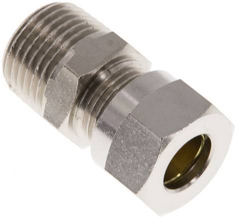[F2A42] 12L & R1/2'' Nickel plated Brass Straight Cutting Fitting with Male Threads 75 bar ISO 8434-1