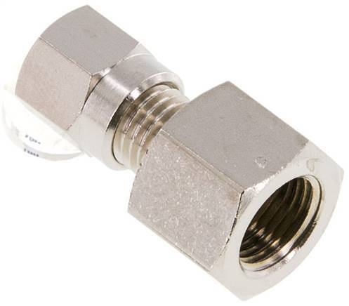[F2A45] 4LL & G1/8'' Nickel plated Brass Straight Cutting Fitting with Female Threads 100 bar ISO 8434-1