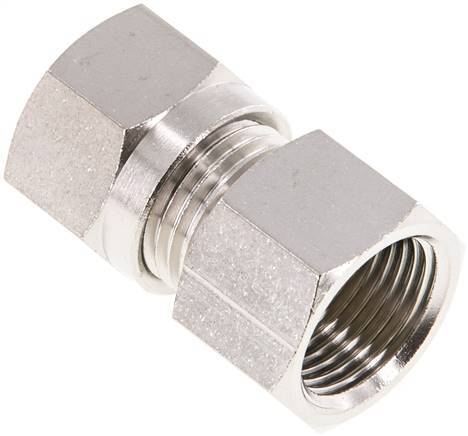 [F2A4C] 10L & G3/8'' Nickel plated Brass Straight Cutting Fitting with Female Threads 115 bar ISO 8434-1