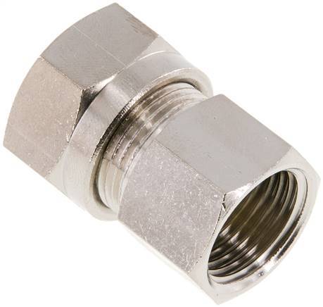 [F2A4F] 15L & G1/2'' Nickel plated Brass Straight Cutting Fitting with Female Threads 70 bar ISO 8434-1