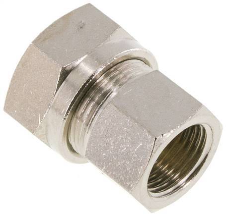 [F2A4G] 18L & G1/2'' Nickel plated Brass Straight Cutting Fitting with Female Threads 65 bar ISO 8434-1
