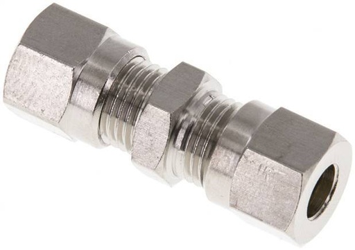 [F2A4J] 6LL Nickel plated Brass Straight Cutting Fitting 100 bar ISO 8434-1