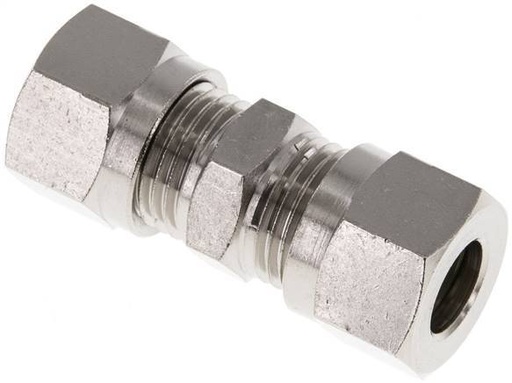 [F2A4M] 10L Nickel plated Brass Straight Cutting Fitting 115 bar ISO 8434-1