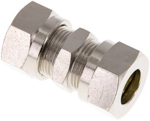 [F2A4P] 15L Nickel plated Brass Straight Cutting Fitting 70 bar ISO 8434-1