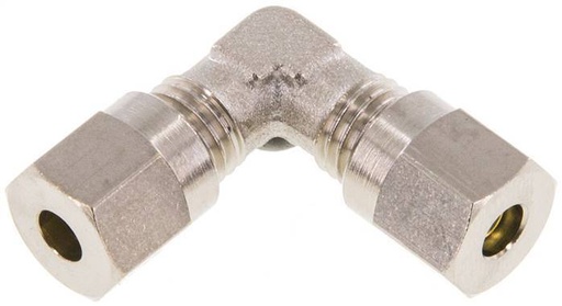 [F2A5B] 4LL Nickel plated Brass Elbow Cutting Fitting 100 bar ISO 8434-1