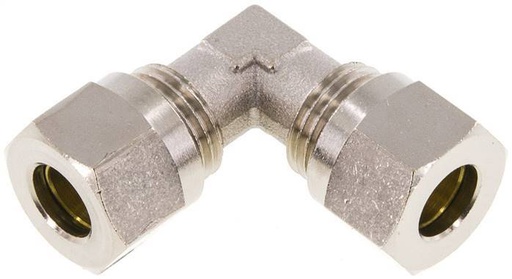 [F2A5E] 10L Nickel plated Brass Elbow Cutting Fitting 115 bar ISO 8434-1