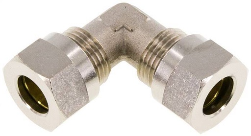 [F2A5F] Codo de latón niquelado 12L Accesorio de corte 75 bar ISO 8434-1