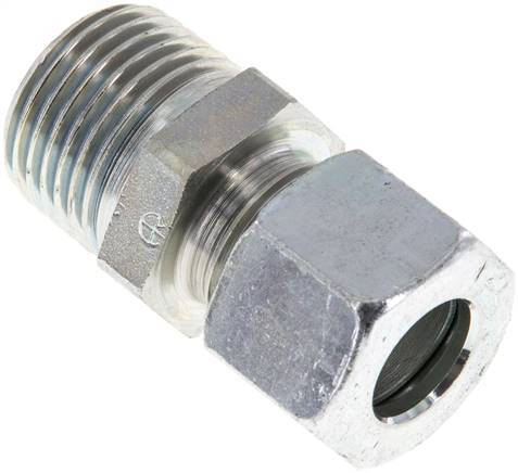 [F2A9A] Raccord droit de coupe en acier zingue 12L et R1/2'' à filetage mâle 315 bar ISO 8434-1