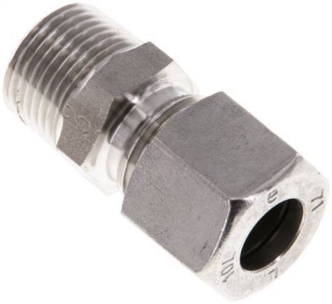 [F2AA8] Raccord de coupe droit en acier inoxydable 10L et R3/8'' avec filetage mâle 315 bar ISO 8434-1