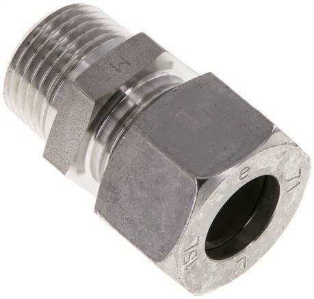 [F2AAD] Raccord de coupe droit en acier inoxydable 15L & R1/2'' avec filetage mâle 315 bar ISO 8434-1