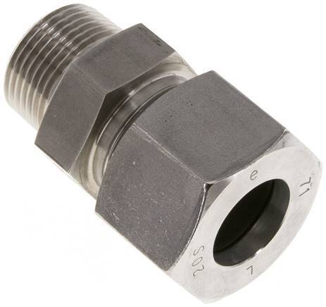 [F2AAW] Racor de corte recto de acero inoxidable 20L y R3/4'' con rosca macho 400 bar ISO 8434-1