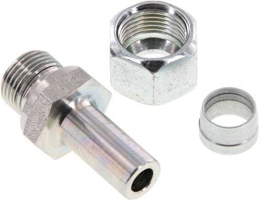 [F2AFA] 12L & G3/8'' Acier zingue pivotant droit avec filetage mâle 315 bar NBR Reglable ISO 8434-1