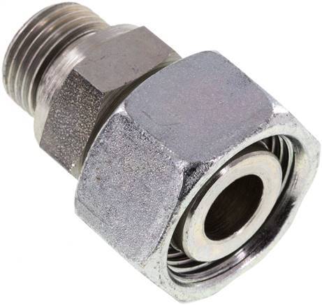 [F2AFH] 22L & G1/2'' Acier zingue Raccord tournant droit avec filetage mâle 160 bar NBR Ajustable ISO 8434-1