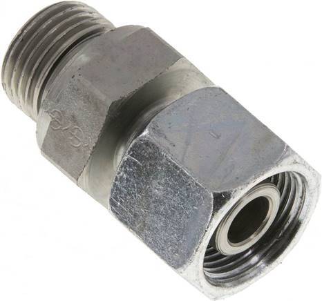 [F2AFT] 14S & G1/2'' Acero Zincado Rótula Recta con Rosca Macho 630 bar NBR Ajustable ISO 8434-1