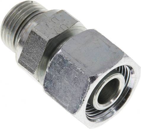 [F2AFU] 16S y G1/2'' Acero Zincado Giratorio Recto con Rosca Macho 400 bar NBR Ajustable ISO 8434-1