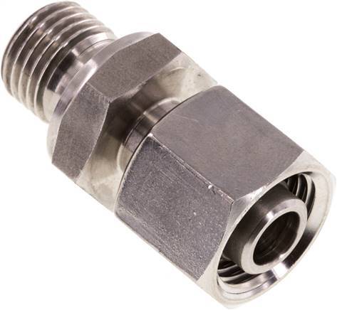 [F2AG3] 10L & G1/4'' pivot droit en acier inoxydable avec filetage mâle 315 bar FKM Reglable ISO 8434-1