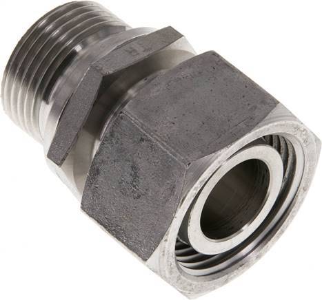 [F2AGD] 22L et G3/4'' en acier inoxydable pivotant droit avec filetage mâle 160 bar FKM reglable ISO 8434-1
