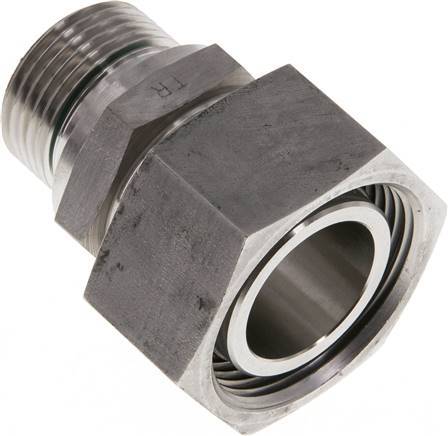 [F2AGJ] 28L & G3/4'' pivotant droit en acier inoxydable avec filetage mâle 160 bar FKM reglable ISO 8434-1