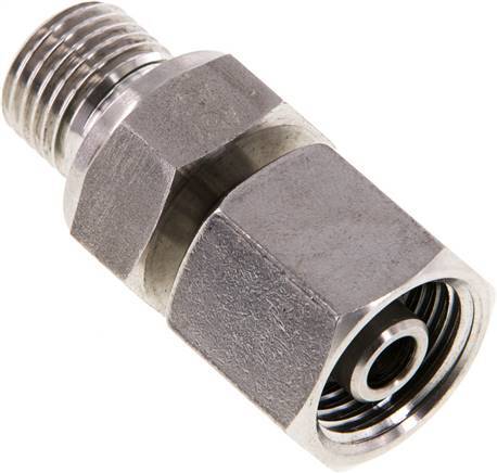 [F2AGP] 8S y G1/4'' Rótula recta de acero inoxidable con rosca macho 630 bar FKM Ajustable ISO 8434-1