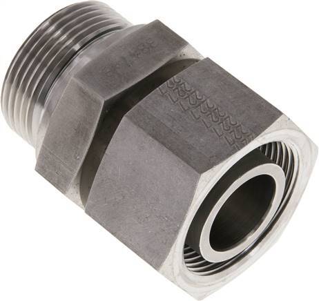 [F2AGX] 30S y G1-1/4'' Acero Inoxidable Giratorio Recto con Rosca Macho 400 bar FKM Ajustable ISO 8434-1