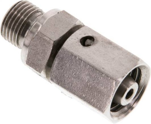[F2AHV] 6L & G1/8'' Acier inoxydable pivotant droit avec filetage mâle 315 bar Joint torique FKM Cône reglable ISO 8434-1