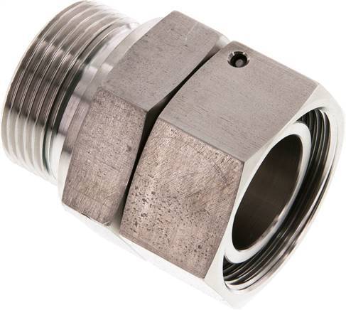 [F2AJ9] 35L & G1-1/4'' en acier inoxydable avec filetage mâle 160 bar FKM O-ring Sealing Cone Adjustable ISO 8434-1