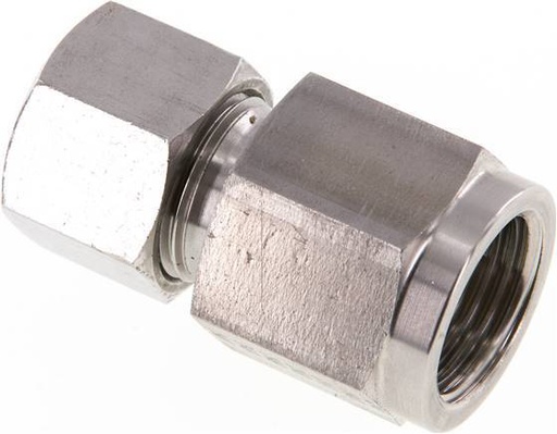 [F2B6M] Raccord de coupe droit en acier inoxydable 12S & G1/2'' avec filetage femelle pour manomètres 630 bar ISO 8434-1