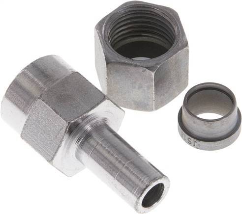 [F2B6Y] 10L & G1/4'' pivotant droit en acier zingue avec filetage femelle pour manomètres 315 bar ISO 8434-1