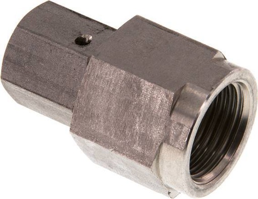 [F2B7U] 8S & G1/2'' Emerillon droit en acier inoxydable avec filetage femelle pour manomètres 630 bar Cône d'etancheite en FKM ISO 8434-1
