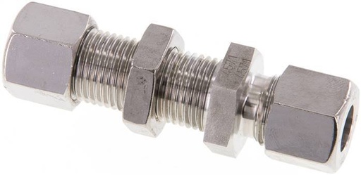 [F2B8N] Accesorio de corte recto de acero inoxidable 10L Pasamuros 315 bar ISO 8434-1