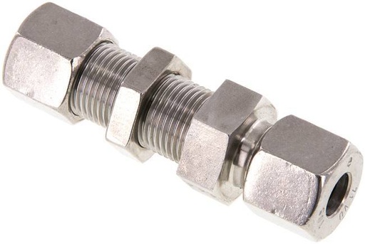 [F2B8Y] 10S Accesorio de corte recto de acero inoxidable Bulkhead 630 bar ISO 8434-1