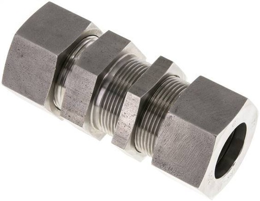 [F2B96] 30S Stainless Steel Straight Cutting Fitting Bulkhead 400 bar ISO 8434-1