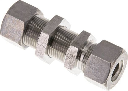 [F2B9C] 15L Stainless Steel Straight Compression Fitting Bulkhead 315 bar ISO 8434-1