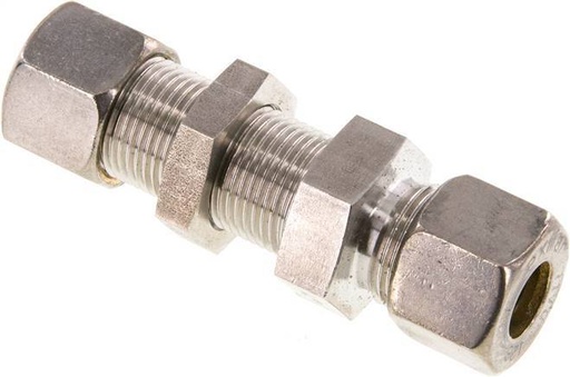 [F2B9J] 12S Stainless Steel Straight Compression Fitting Bulkhead 400 bar ISO 8434-1