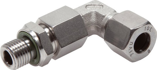 [F2BGP] 22L & M26x1.5 Stainless Steel Elbow Compression Fitting with Male Threads 160 bar Adjustable ISO 8434-1