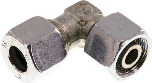 [F2BSA] Accesorio de corte en codo de acero galvanizado 14S con rótula 630 bar NBR ajustable ISO 8434-1