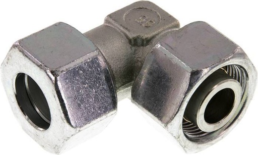 [F2BSD] 25S Accesorio de corte en forma de codo de acero galvanizado con rótula 400 bar NBR ajustable ISO 8434-1