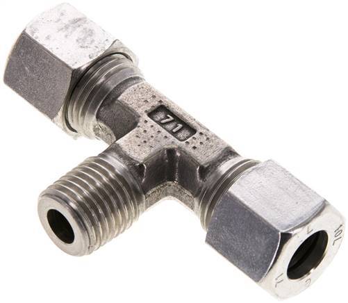 [F2BWS] Accesorio de corte en T de acero inoxidable 10L y M14x1,5 (con) con rosca macho 315 bar ISO 8434-1