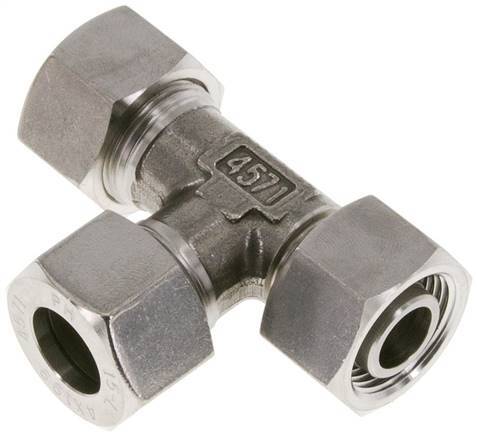 [F2CP9] Accesorio de corte en T en ángulo recto de acero inoxidable 15L con barra giratoria 315 ajustable ISO 8434-1