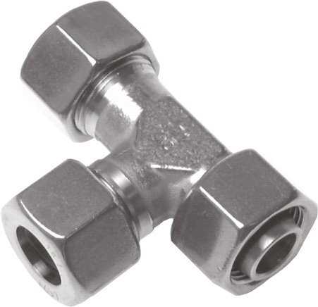 [F2CPR] Accesorio de corte en T en ángulo recto de acero inoxidable 38S con barra giratoria 315 ajustable ISO 8434-1