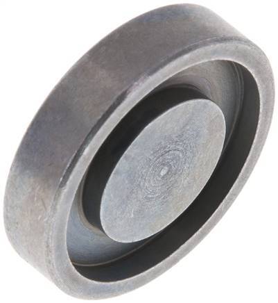 [F2DGH] 1/2'' SAE Placa Ciega 3000 PSI Acero ISO 6162