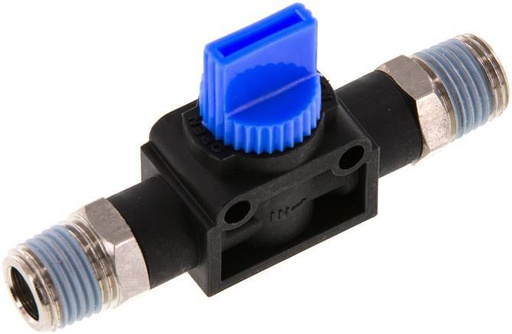 [F2DU8] 3/2-Way Shut-Off Hand Valve R1/4'' Plastic/Brass