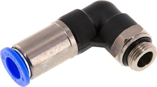 [F2DV7] Push-In Fitting 12mm & G3/8'' Male Auto Shut-Off Elbow Brass/PBT 0-10bar (0-145psi)