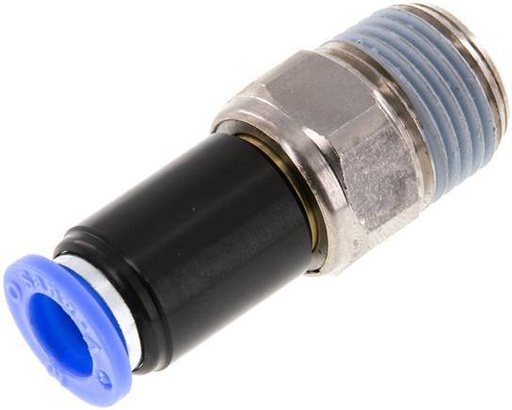 [F2DYP] 10mm & R1/2'' Joint articulé Filetages mâles à enfoncer Laiton nickelé/PBT NBR Rotatif